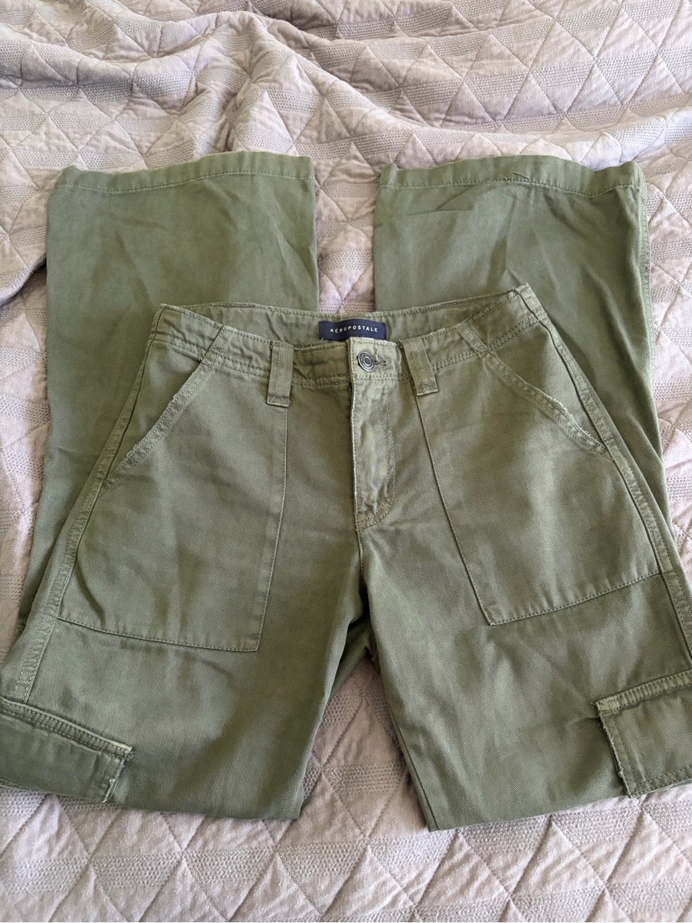 Aeropostale Lowrise Green Cargo Pants